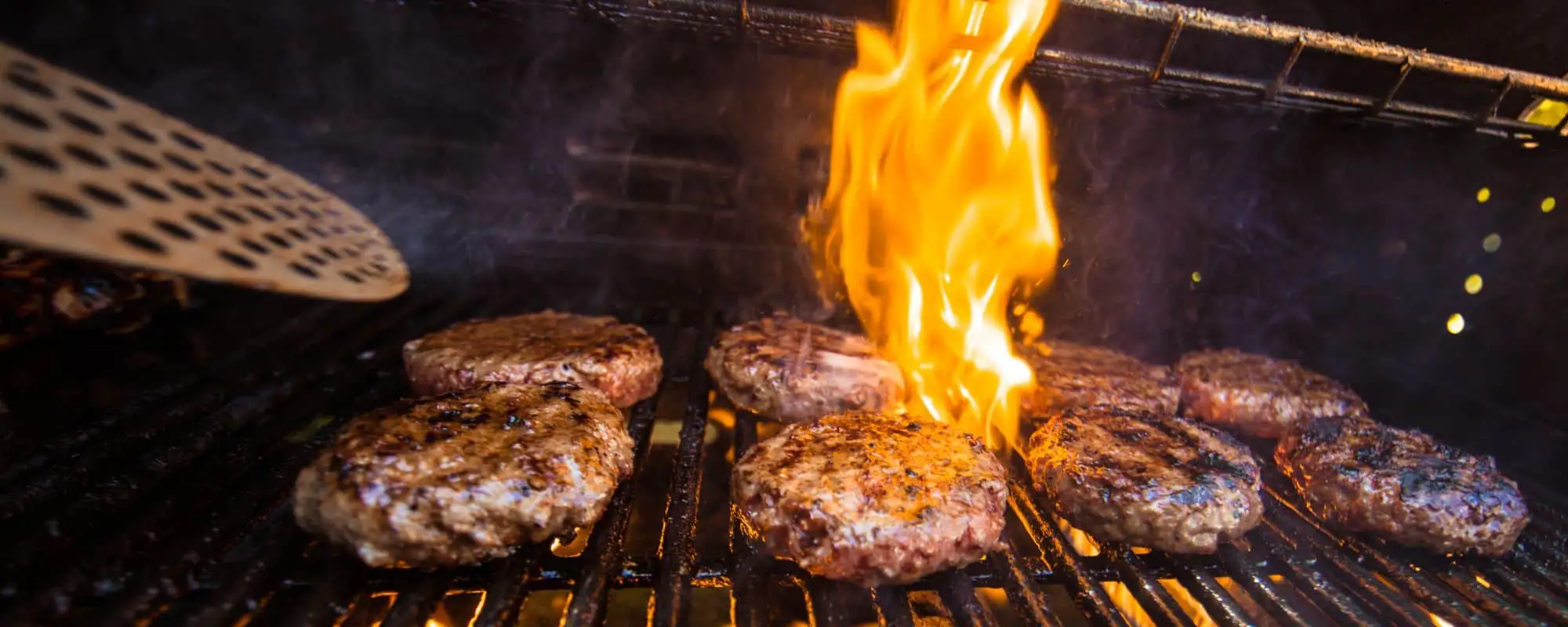 burgers on a grill