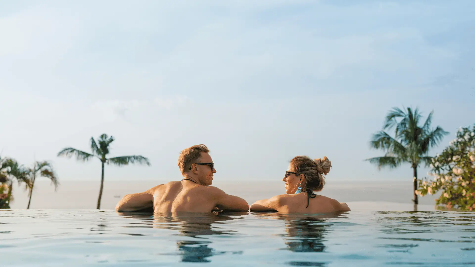 a couple at the pool