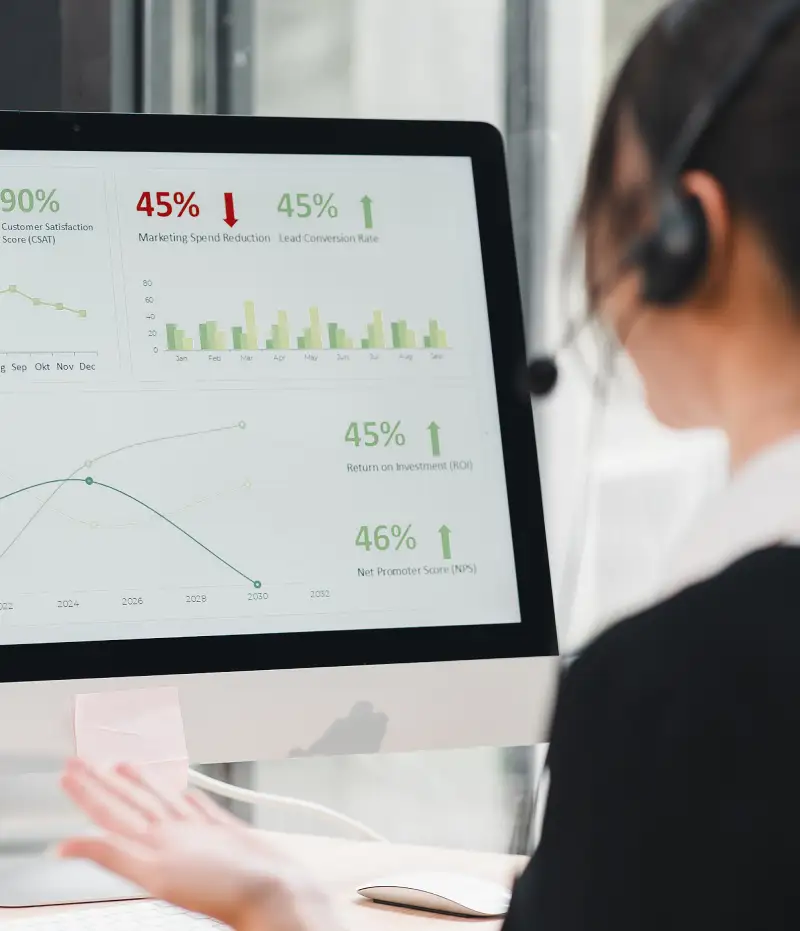 customized dashboard on computer