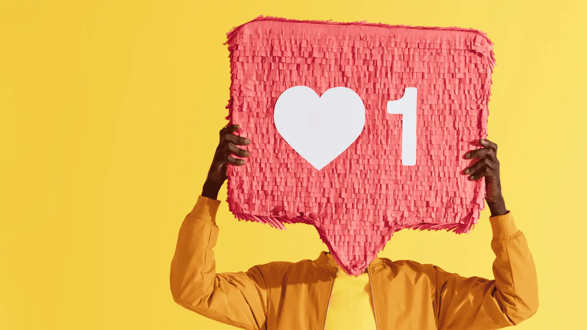 person holding conversation bubble with likes