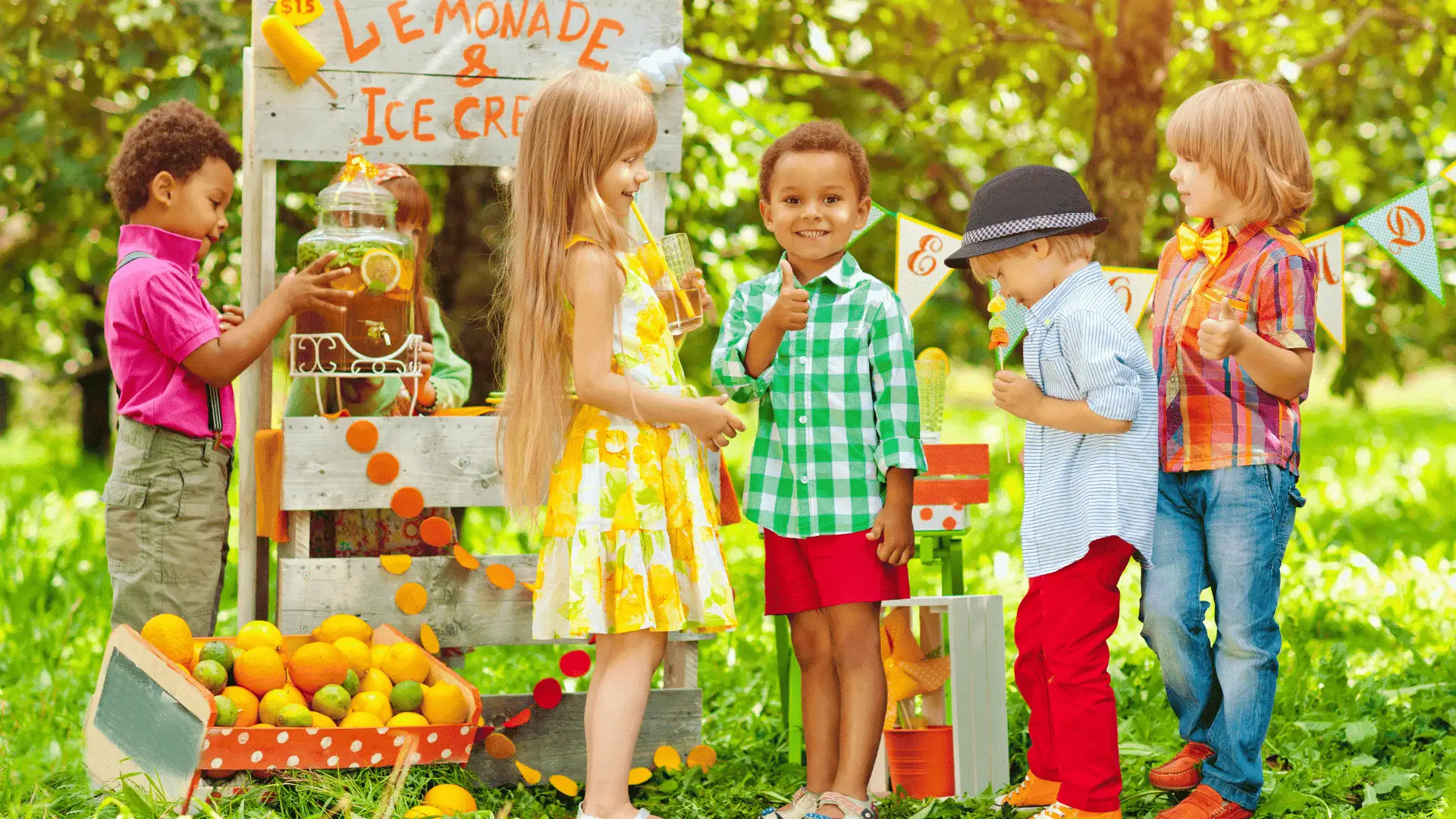 kids at a lemonade stand