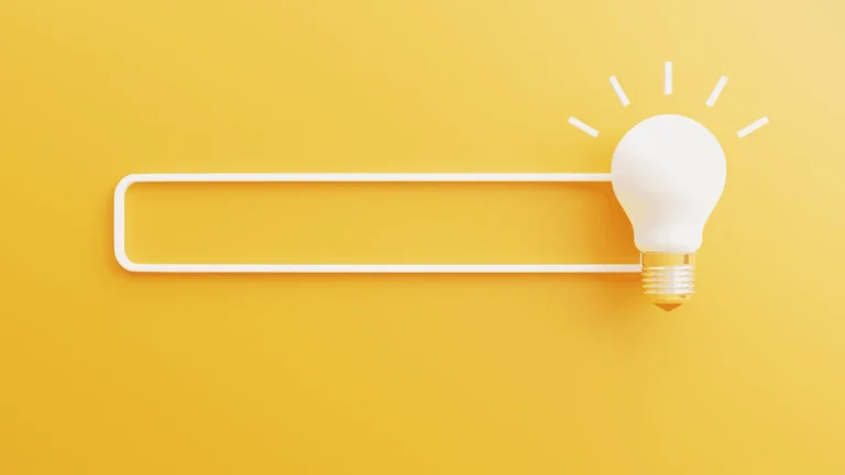 lightbulb against yellow background