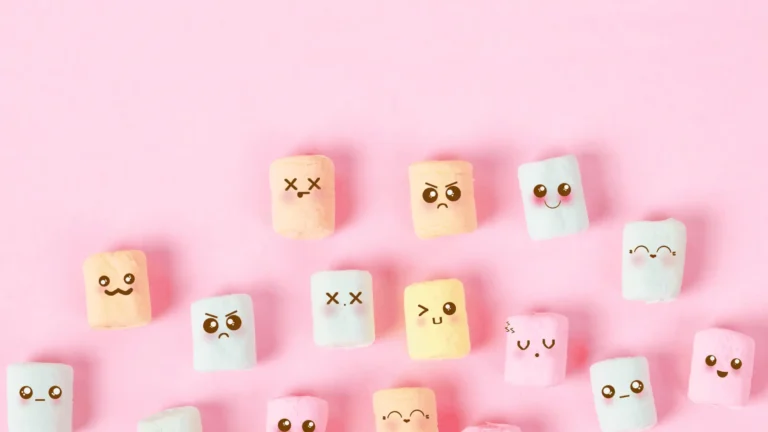 marshmallows with faces