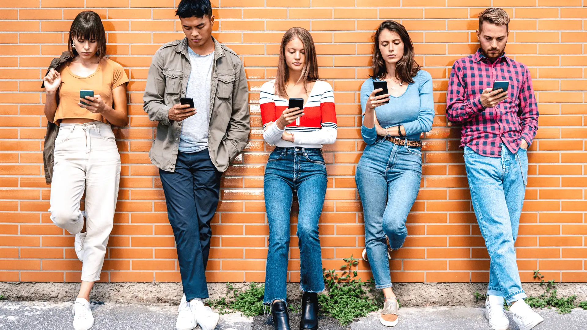 group of people on their phones