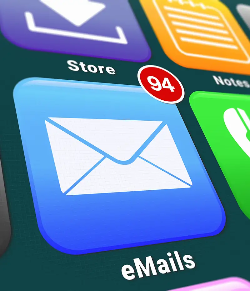 close up of phone apps on screen