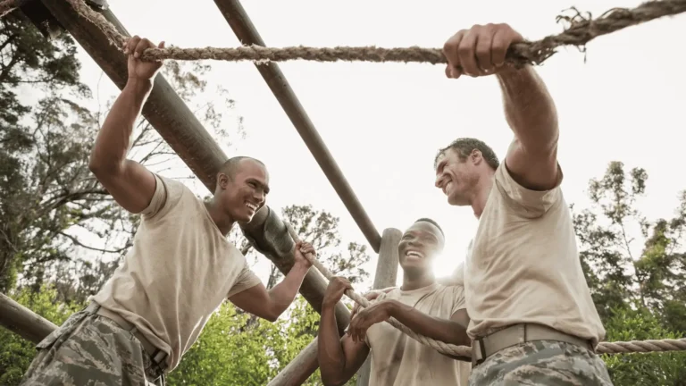 service men in training