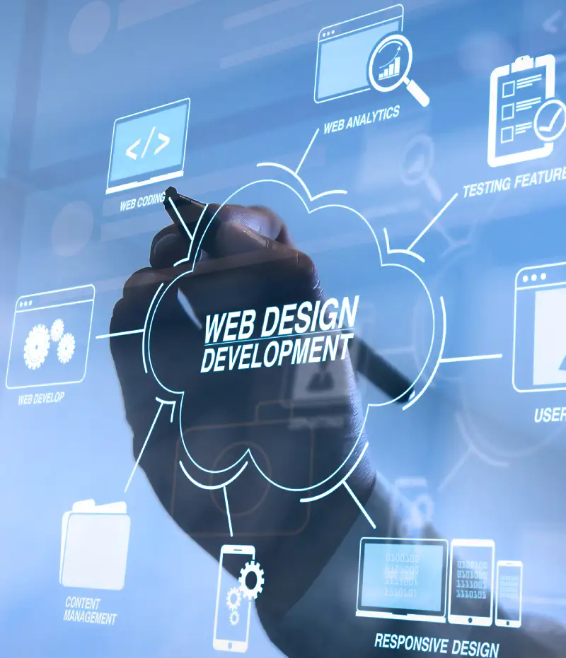 web design and development graphic