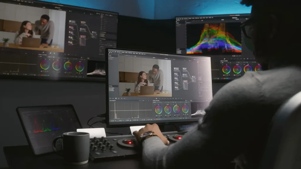 video production on multiple screens